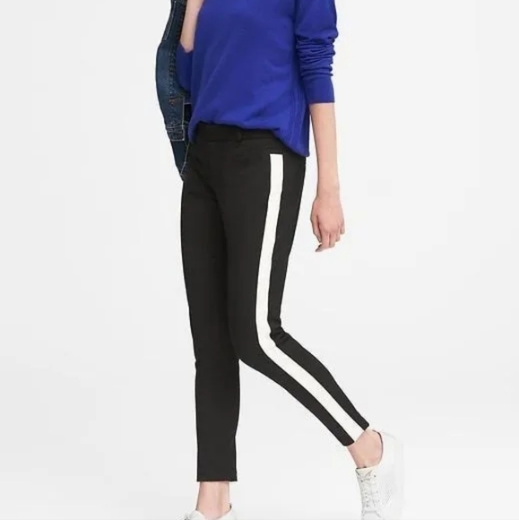 Banana Republic Sloan Striped Ankle Pants - Picture 2 of 10